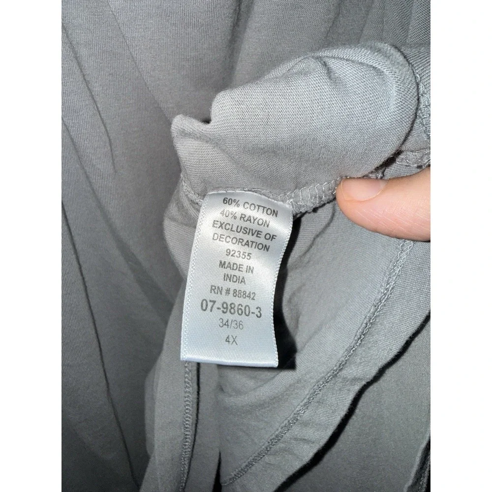 Woman Within Cardigan Womens 4X 32 34 Gray Sequin Breathable Stretch Shirt